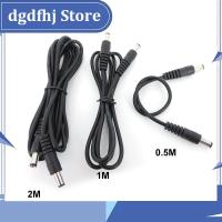 Dgdfhj Shop 12V DC Male To Male plug Power supply Connector Extension cable Plug 5.5 x 2.1mm CCTV camera Adapter Cords 0.5m/1M/2M