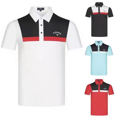 Summer new golf clothing mens outdoor sports short-sleeved casual slim-fit breathable quick-drying T-shirt POLO shirt PING1 Titleist Honma FootJoy PEARLY GATES  UTAA DESCENNTE▧