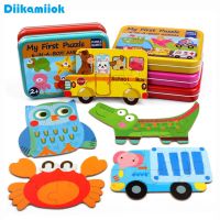 6 Piece/box Large Size Wooden Puzzles Baby Animal and Traffic Vehicle Matching Jigsaw Puzzle Children Learning Educational Toys