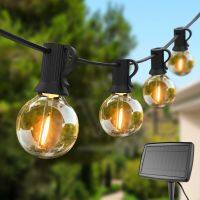 G40 Globe Bulbs Solar Outdoor Garden Street Path light 5m/7.5m Led Solar Panel Powered Lamp String Party Holiday Wedding Decor