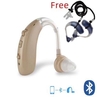ZZOOI Rechargeable Bluetooth Dolphin USB Hearing Aid Behind the Ear Sound Amplifier Elderly Noise Cancelling Deaf Care