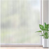 YaJing Window Privacy Film Static Clings: Frosted Reeded Glass Film Non Adhesive Decor UV Protection Heat Control Glass Sticker