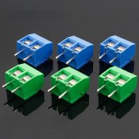 20PCS/LOT KF301-2P KF301-5.0-2P KF301 Screw 2Pin 5.0mm Straight Pin PCB Screw Terminal Block Connector Blue and green Electrical Connectors