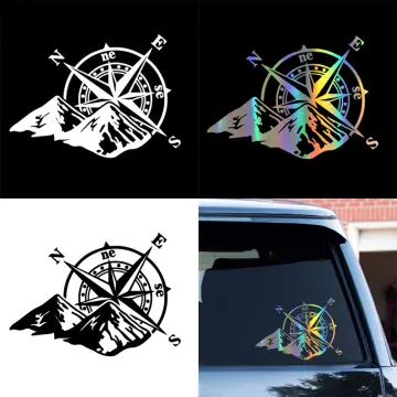 3D Car Sticker Compass Rose Navigate Mountain 4x4 Offroad Vinyl Sticker  Decal Car Decal 