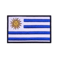 Uruguay flag Patches Armband Embroidered Patch Hook &amp; Loop Iron On Embroidery  Badge Military Stripe LED Bulbs