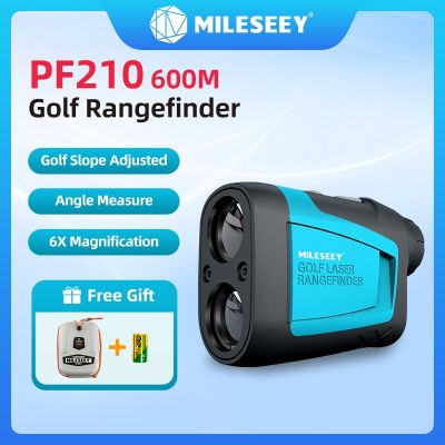 【LZ】﹉  Mileseey pf210 pf2e pf240 golf laser rangefinder telescópio medida 600m/metro de distância quintal 6x monocular para caça esporte de golfe