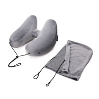 Household Lunch Rest Pillow Portable Inflatable Pillow H-shaped Neck Protection Pillow Outdoor Long Distance Travel Pillows  Bolsters