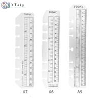 YTSKY วัดอุปกรณ์วาดภาพโปร่งแสงสำหรับนักเรียนไม้บรรทัดการแบ่ง A5ที่คั่นหนังสือ A7 A6ไม้บรรทัดตรงสมุดบันทึกหลวมไม้บรรทัดภาพวาดร่างที่คั่งหนังสือไม้บรรทัดตัวคั่นดัชนี