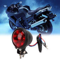 Motorcycle Retro Round LED Taillight Brake Running Light Universal for 12V Motorbike