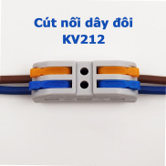 Cút nối dây điện đôi 2P 2 cổng vào 2 cổng ra KV212 PCT-222