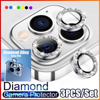 For IPhone 13 14 11 Pro Max Diamond Metal Camera Protector for IPhone 12 13 Mini Camera Protector 3PCS/Set Lens Protection Glass  Screen Protectors