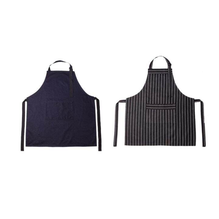 kitchen-sleeveless-apron-cotton-linen-hanging-neck-waterproof-oil-resistant-washable-quick-drying-chef-restaurant-dessert-shop-work-apron