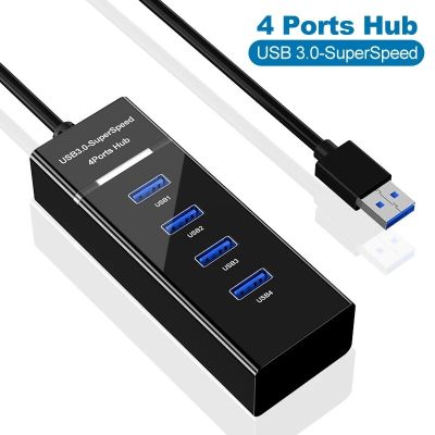 ฮับ USB 4พอร์ต USB 2.0 3.0ฮับ Splitter ความเร็วสูงเครื่องแยกอเนกประสงค์ตัวขยายสายอะแดปเตอร์ USB สำหรับพีซีตั้งโต๊ะ Mac แล็ปท็อปโน้ตบุ๊ค Feona