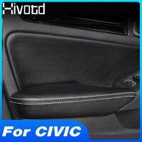 For Honda Civic 11Th Gen 2022 Microfiber Leather Car Door Handle Armrest Panel Protector Covers Interior Decoration Essories