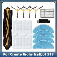 For Create Ikohs ‎Netbot S18 Robot Vacuum Cleaner Spare Parts Accessories Main SIde Brush Primary Hepa Filter Mop Rag Cloth