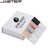 JASTER New Custom LOGO Crystal Usb 2.0 Memory Flash Drive with Gift Box 4GB 8GB 16GB 32GB 64GB (Over 10pcs Free Logo)