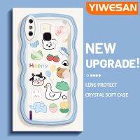 YIWESAN เคสสำหรับ Infinix Smart 4เคส X653 4C อัจฉริยะลายการ์ตูนสัตว์มีความสุขเคสมือถือกันกระแทกแบบใสนิ่มเคสโปร่งใสลายกล้องถ่ายรูปซิลิกาเจลปกป้อง