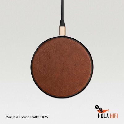 Wireless Charge Leather 10W ที่ชารจ์ไร้สาย 10วัต รับประกัน 1ปี (Black Cable)