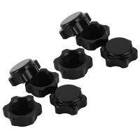 8Pcs Aluminum Wheel Hub Cover Anti-Dust Cover 17mm Hex Nut for 1/8 RC Car,Black