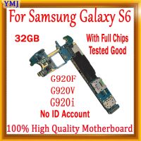 ลอจิกบอร์ดเหมาะสำหรับ G920F Samsung Galaxy S6 G920V ระบบมาเธอร์บอร์ด G920i ไม่มีบัญชี Gratis Ongkir ไอดี