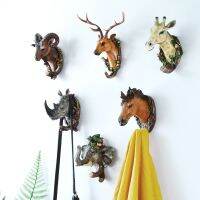 【YF】 Animal Head Decorative Hooks No Perforation behind the Door Seamless Bathroom Coat Wall Decorations