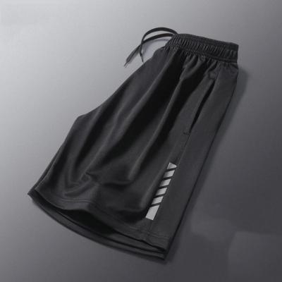 Mens Sports Shorts Summer Running Sweatpants Mid-Rise Drawstring Pockets Men Shorts Outdoor Fitness Ice Silk Short Pants