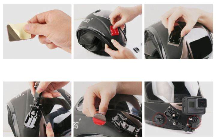 ชุดอุปกรณ์-ต่อกับหมวกกันน็อค-osmo-action-gopro-12-11-10-9-8-7-gopro-max-helmet-motorcycle-adjustment-base-mount