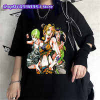 Jojo Bizarre Adventure Printed Tshirt Woemn Kawaii Japan Manga Aesthetic Tee Shirt