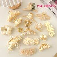 Cute Rose Flower Hair Clips Spring Summer Fashion Camellia Hair Clamp for Women