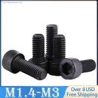 ● 100pcs Black Mini Hexagon Allen Hex Socket Cup Head Screw Bolts M1.4 M1.6 M2 M2.5 M3 Grade 12.9 Carbon Steel Din912