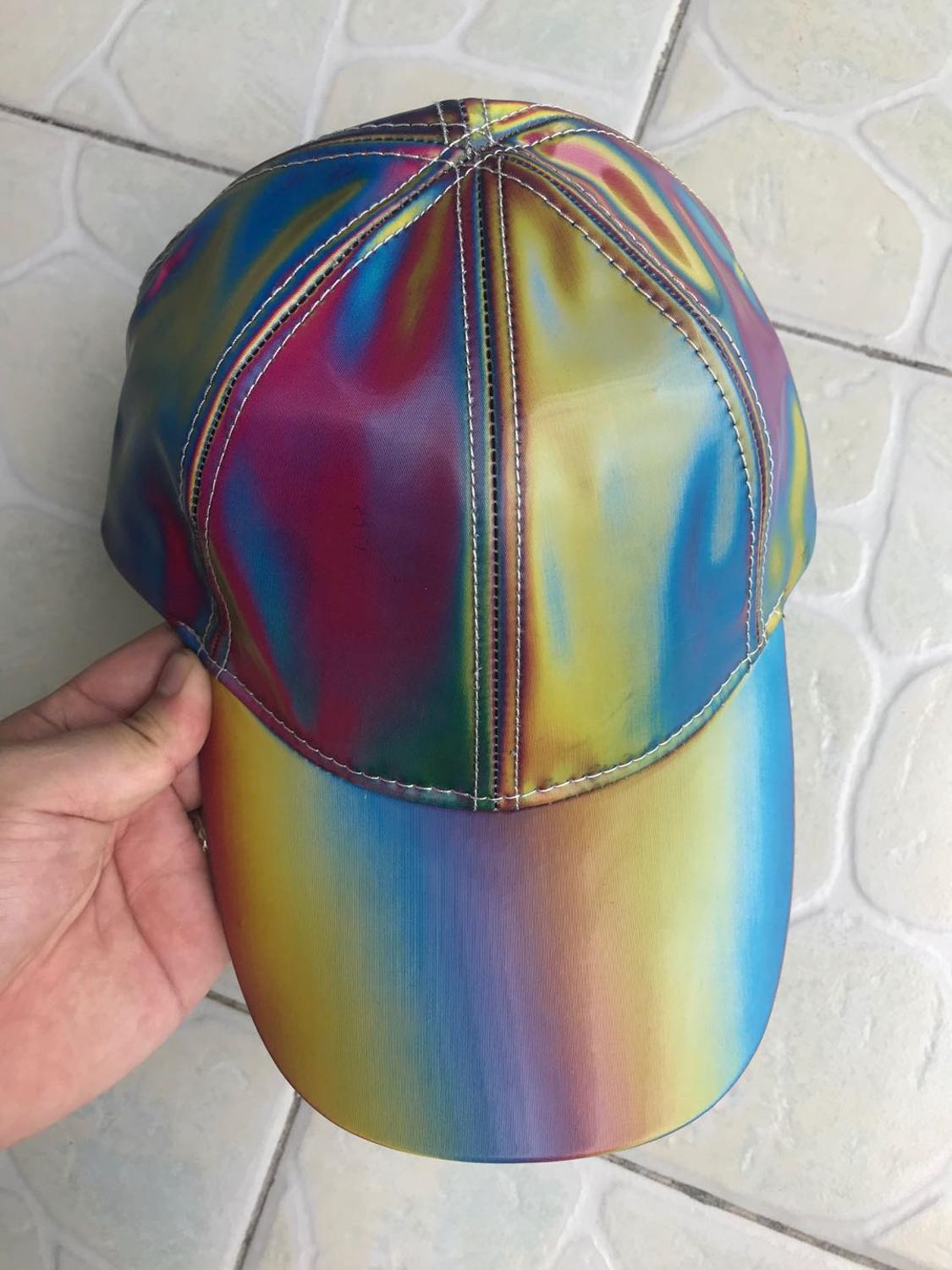 Marty McFly Rainbow Hat Baseball Cap Adjustable Back to the Future Cosplay Hat 