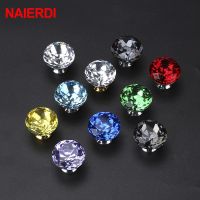 ◊ NAIERDI 30mm Diamond Shape Crystal Knobs Cabinet Knobs Handles Kitchen Cupboard Handles Drawer Knobs Furniture Handle