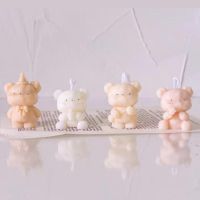 Baixu หมีแม่พิมพ์โปร่งแสง DIY เครื่องมือเบเกอรี่อุปกรณ์ครัวลูกอม Fondant เค้กตกแต่งซิลิโคน1ชิ้นคุกกี้อุปกรณ์เสริมการ์ตูนน่ารัก