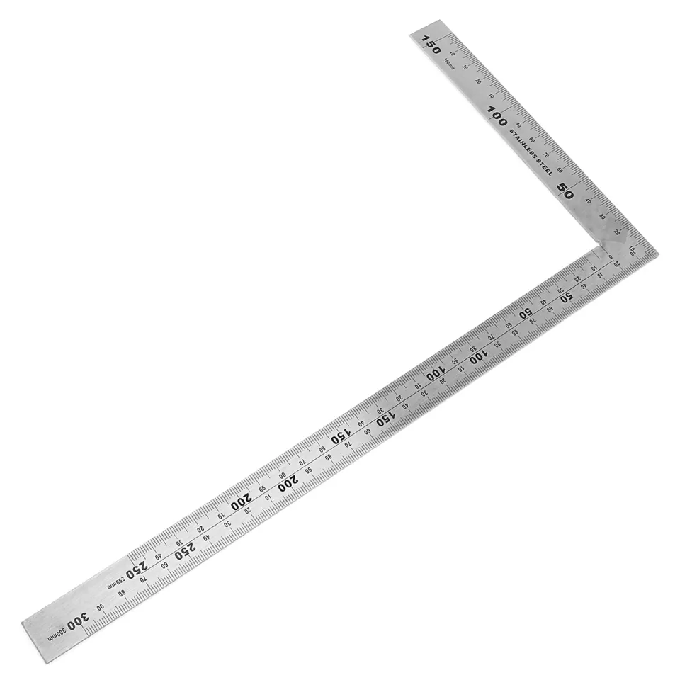 Square Ruler Right Angle 90 Degree Metal Stainless Steel Angle Ruler  Woodworking Measuring Tool For Wood 250 X 500mm 150 X 300mm