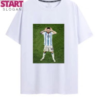 START แชมป์ฟุตบอลโลกปี 2022 อาร์เจนติน่า เสื้อแขนสั้นที่ระลึก Triple Crown Messi เสื้อ Samsung Messi No. 10