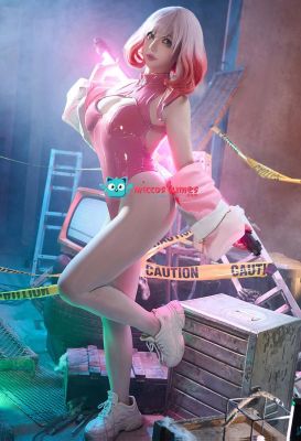 2023 NEW Fullset Women Mask Girl Luna Cosplay Costume Pink Bodysuit With Coat Stockings Mask And Wig