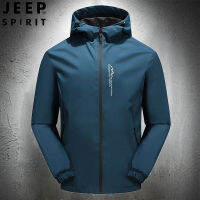 JEEP SPIRIT เสื้อแจ็คเก็ตผู้ชายกันน้ำ,เสื้อกันลมเดินป่ากลางแจ้งฤดูใบไม้ร่วง