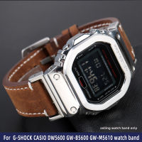 สายนาฬิกาหนังวินเทจ DW-5600สำหรับ G-SHOCK Casio DW5600 GW-B5600 GW-M5610 GA 110 120สายนาฬิกาข้อมือ GA2100