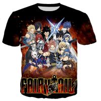 2023 NEWT-เสื้อ Anime Fairy Tail คอสเพลย์3D พิมพ์ฤดูร้อนเด็ก Harajuku T เสื้อขนาดใหญ่ Unisex แฟชั่นหลวมเด็กเสื้อผ้า