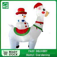 Homyl Alpaca 1.8เมตรตุ๊กตาหิมะหน้าหนาวขี่อัลปาก้าสำหรับลานกลางแจ้งปาร์ตี้