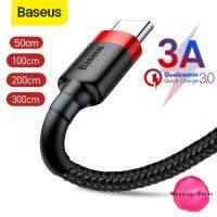 ส่งไว❗Baseus สายชาร์จ iPhone 15 TypeC สายถัก 3A รองรับ Fastcharge QC3.0 Cable For Samsung Galaxy S ทุกรุ่น / Note / Xiaomi / Huawei