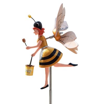 Garden Decor Wind Spinners Whirligig-asuka Series Windmill Whirly Miss Beesy Garden Lawn Decoration Flower Ornament Decoration