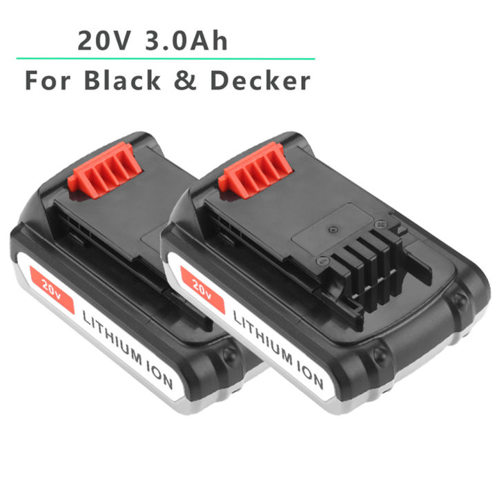 Rechargeable 18V/20V 3000mAh Li-ion Rechargeable Battery Replacement For  BLACK & DECKER LB20 LBX20 LBXR20 Power Tools Battery