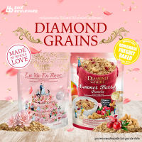 Diamond Grains Granola กราโนล่า ข้าวโอ๊ตผสมแผ่นมอลต์ ธัญพืชอบกรอบ แครนเบอร์รี่ สตรอว์เบอร์รี่