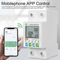 Tuya WiFi Intelligent Automatic Reclosing Protector Multifunctional Current Voltage Monitoring Meter LCD Display APP Control