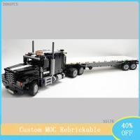 NEW LEGO Hot Sale Custom MOC American Truck Engineering Truck Building Block Model With Trailer DIY ChildrenToy ChristmasBlocksGift