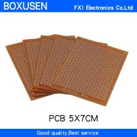 5ชิ้นต้นแบบกระดาษ PCB ทองแดงแบบสากลการทดลองแผงวงจร5X7cm PCB