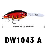 VALHALLA ตา3D ใหม่ยาก1ชิ้น Crankbait เหยื่อล่อปลาเหยื่อตกปลา17.5กรัม-0.62ออนซ์6สีเบ็ด6 #