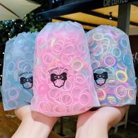 ☒◊❃ 50/100PCS Girl Colorful Hair Scrunchie Elastic Rubber Bands Baby Kid Hair Ties Ponytail Holder Bands Hair Accessories Headband