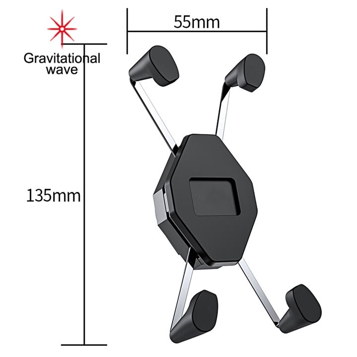 แรงโน้มถ่วงคลื่น1เซ็ตที่วางโทรศัพท์จักรยานรูปตัว-x-คงที่360องศาหมุนรถจักรยานยนต์ส้อมต้นกำเนิดนำทาง-gps-ยึดใช้ชีวิตประจำวัน